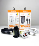 Kit Cabo e Carregador Turbo Automotivo Hrebos V8