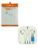Fone de Ouvido IOS Gold Com Fio FN-A18