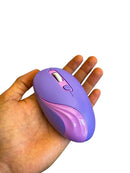 KIT TECLADO E MOUSE SEM FIO 2.4G ROXO HK-08