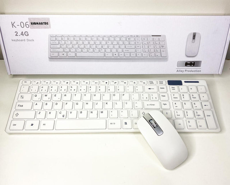 Kit Teclado e Mouse Sem Fio