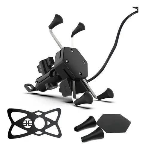 Suporte Garra de Celular Com Carregador Para Moto