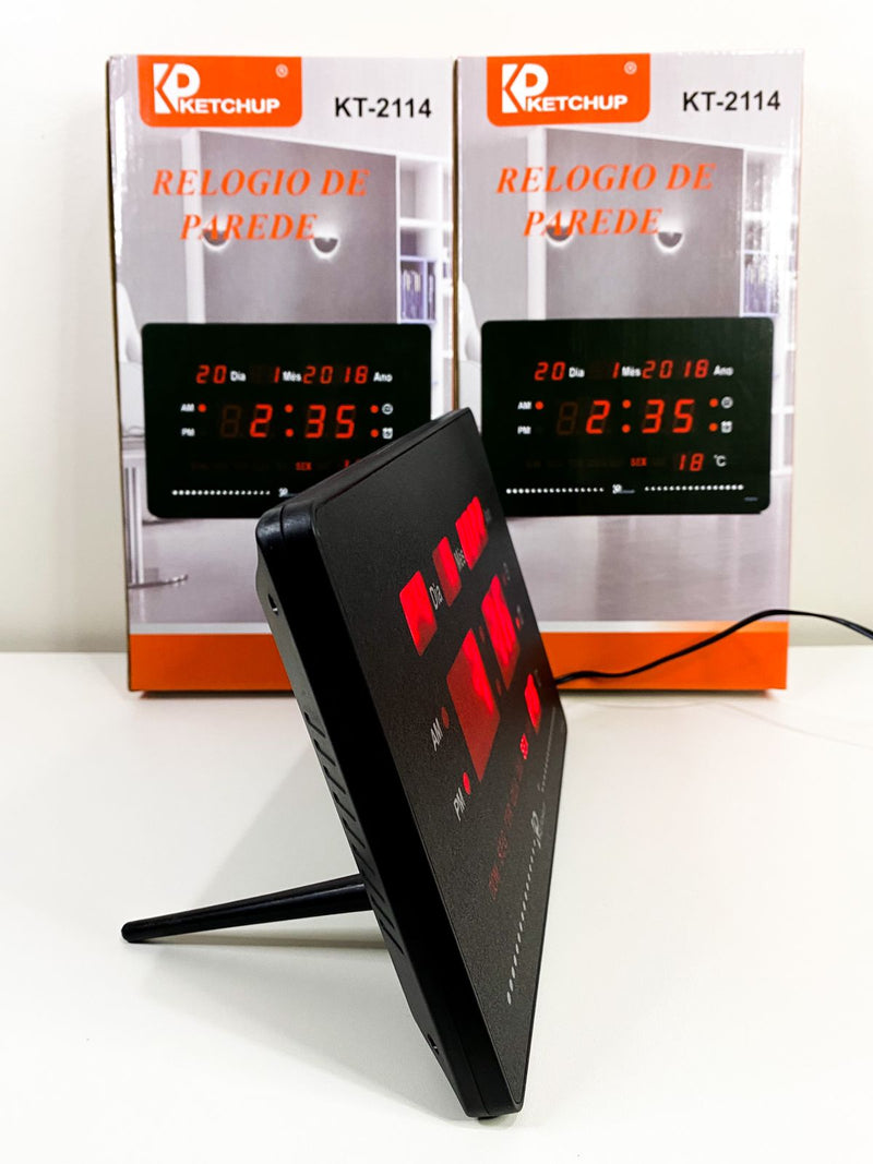 Relógio Led Digital de Parede Ketchup KT-2114