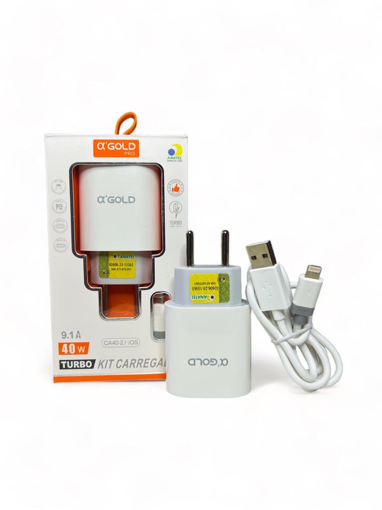 Carregador de Celular Turbo Para IOS Gold
