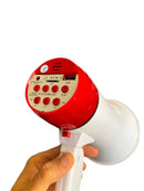 Megafone Recarregável Com Sirene e Gravador