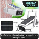 Câmera de Segurança Wifi Com Placa Solar