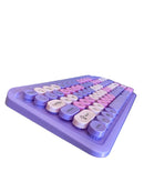 KIT TECLADO E MOUSE SEM FIO 2.4G ROXO HK-08