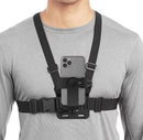 SUPORTE DE PEITO AJUSTÁVEL PARA CELULAR E CÂMERA