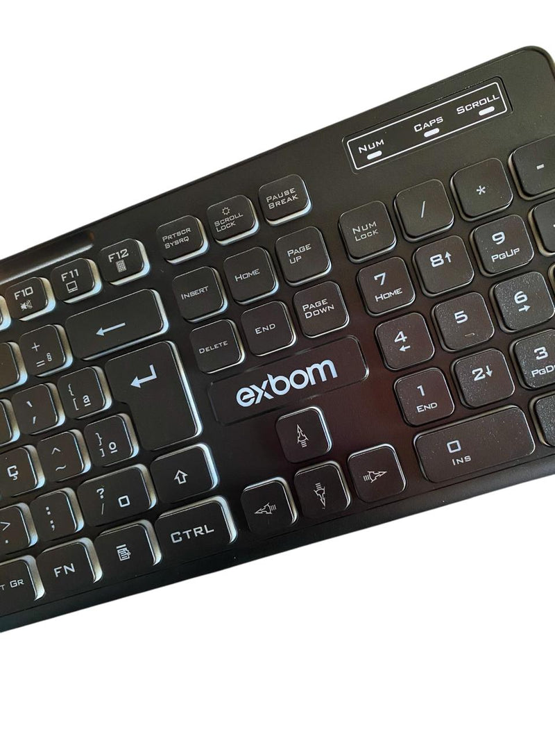 TECLADO GAMER RGB EXBOM BK-155C