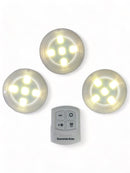 Kit 3 Lâmpadas Led Com Controle Sem Fio