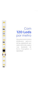 FITA DE LED 10 METROS BRANCO FRIO TOMADA 220V