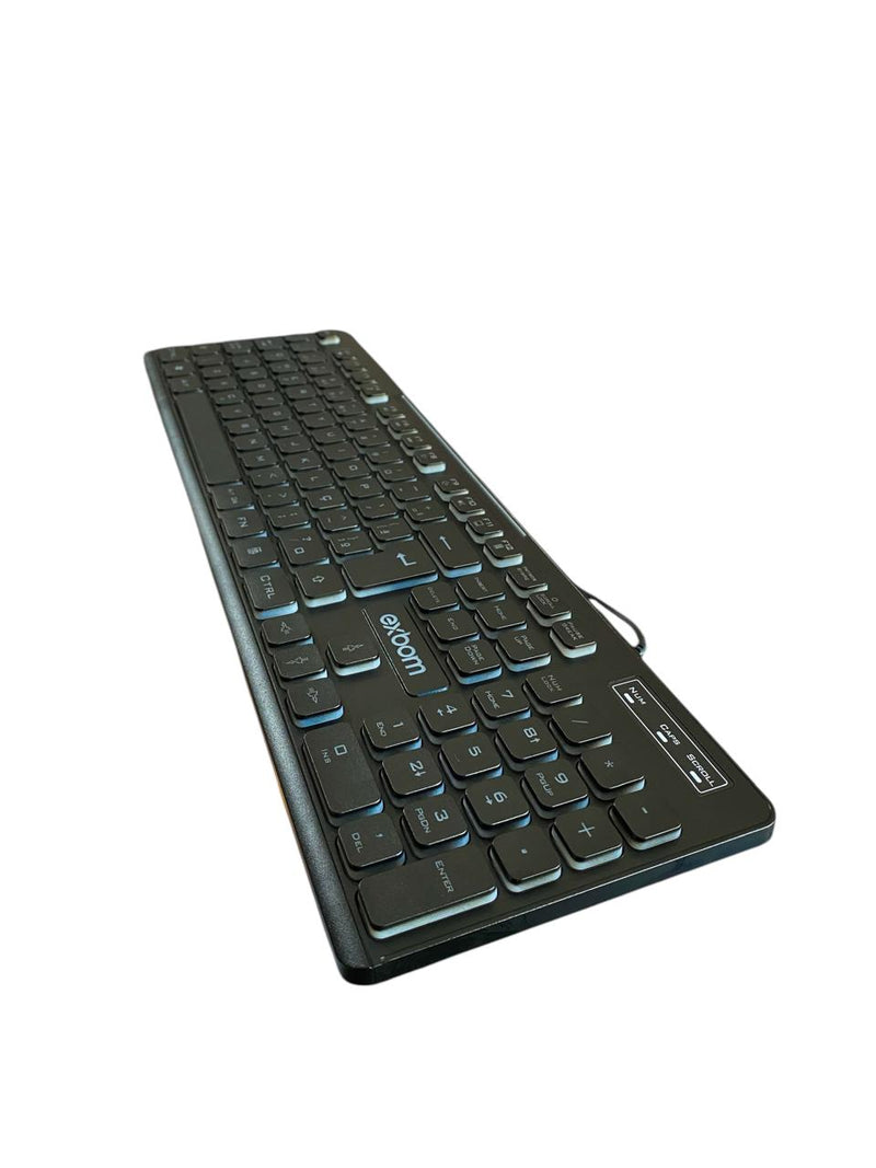 TECLADO GAMER RGB EXBOM BK-155C