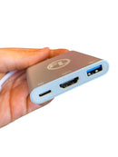 ADAPTADOR CONVERSOR USB 3.0 TIPO C PARA HDMI 4K 3 EM 1