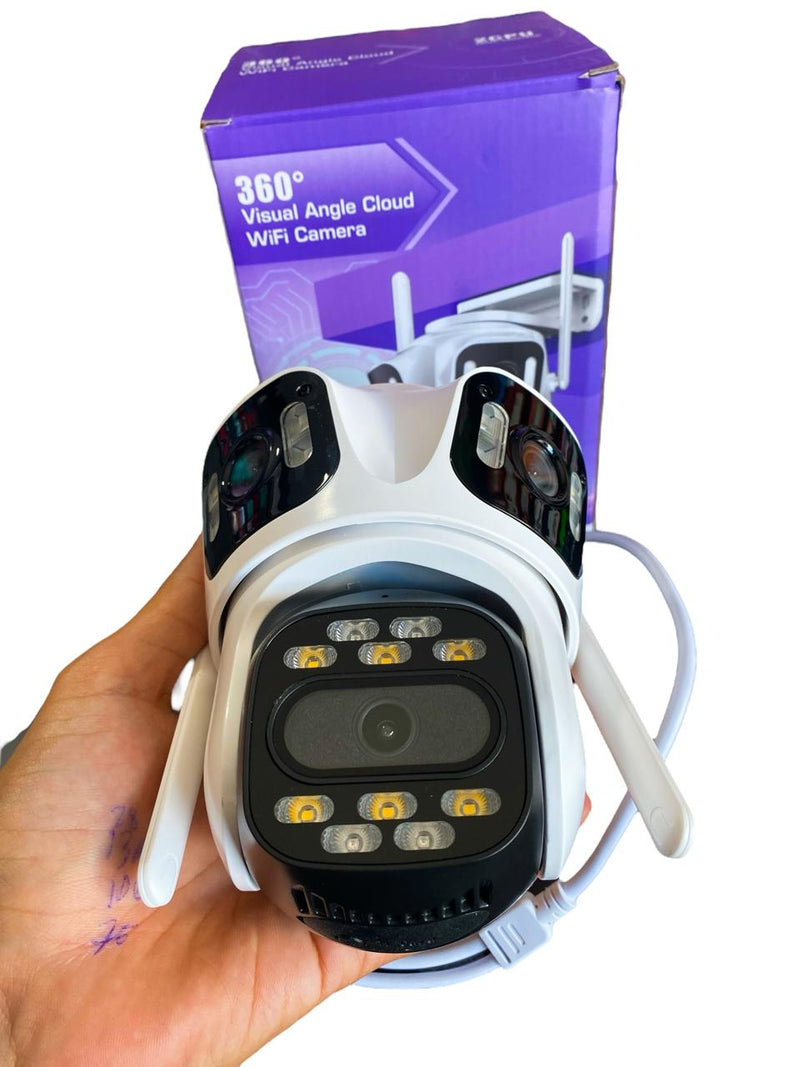 CÂMERA WIFI 3 LENTES EXTERNA A PROVA D’’ÁGUA 360