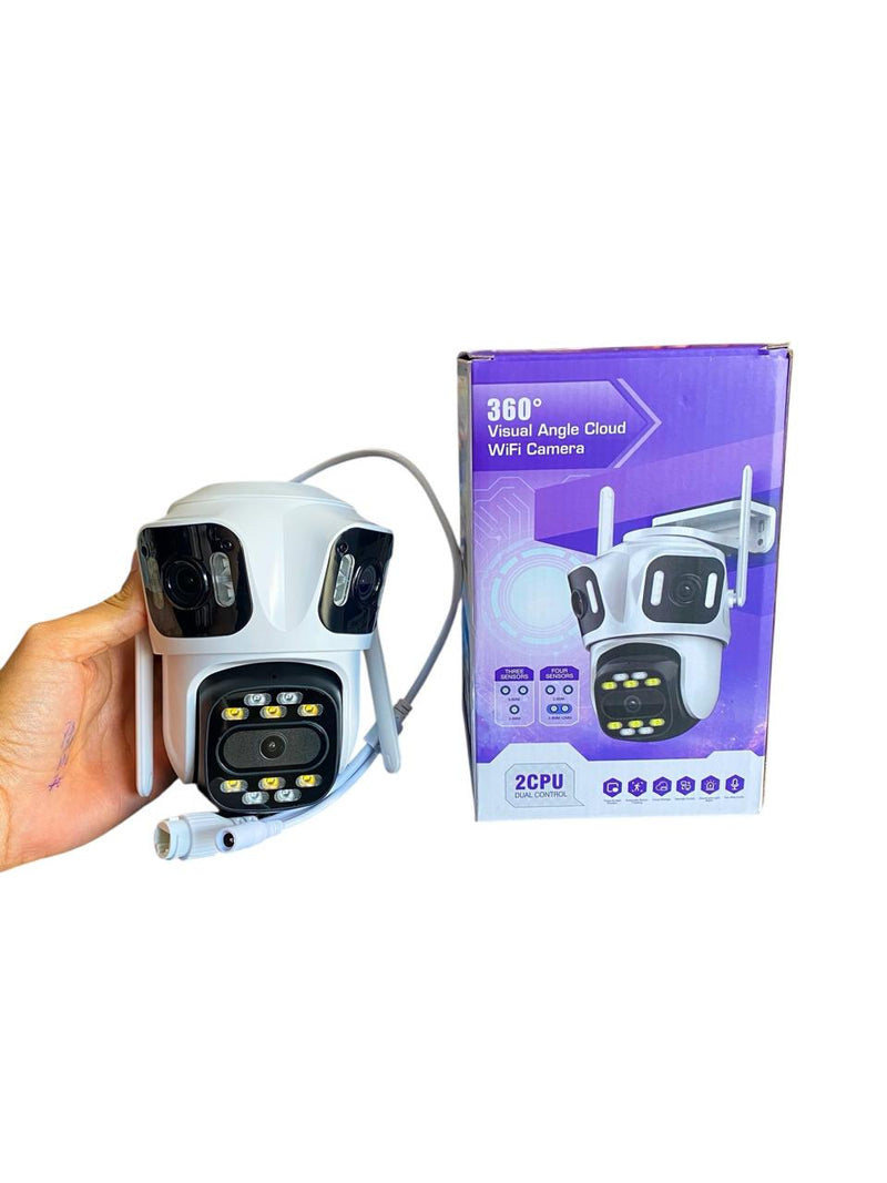 CÂMERA WIFI 3 LENTES EXTERNA A PROVA D’’ÁGUA 360
