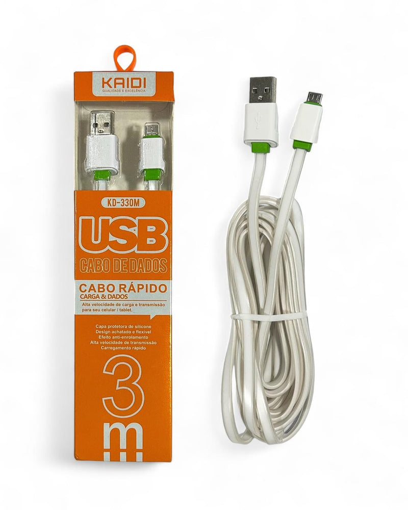 Cabo de Dados Para Android e IOS 3 Metros