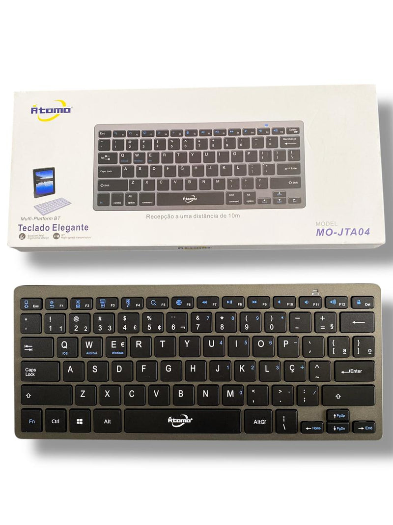 TECLADO SEM FIO BLUETOOTH ÁTOMO MO-JTA04
