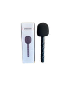 SUPORTE MÃO BASTÃO P/ ENTREVISTA ADAPTADOR MICROFONE LAPELA PRETO