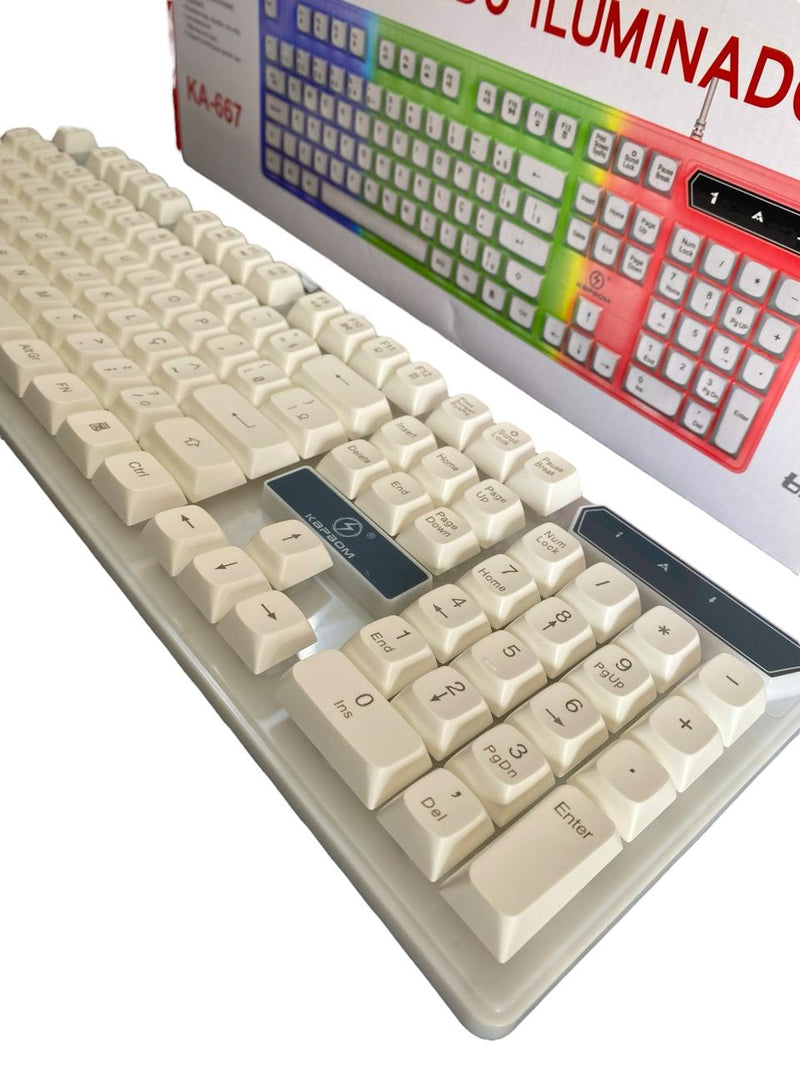 TECLADO GAMER ILUMINADO KAPBOM KA-667