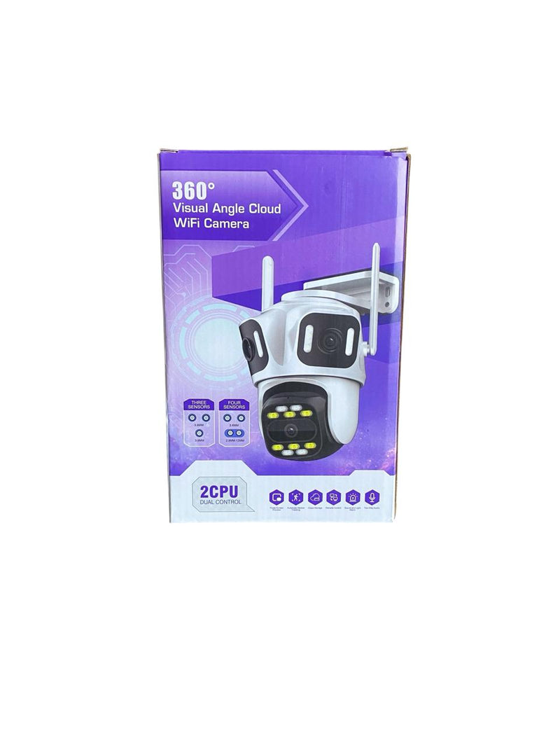 CÂMERA WIFI 3 LENTES EXTERNA A PROVA D’’ÁGUA 360