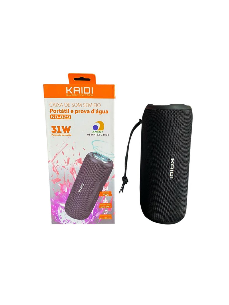 CAIXA DE SOM KAIDI 31W KD-829 IPX7