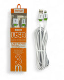 Cabo de Dados Para Android e IOS 3 Metros