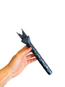 SUPORTE MÃO BASTÃO P/ ENTREVISTA ADAPTADOR MICROFONE LAPELA PRETO