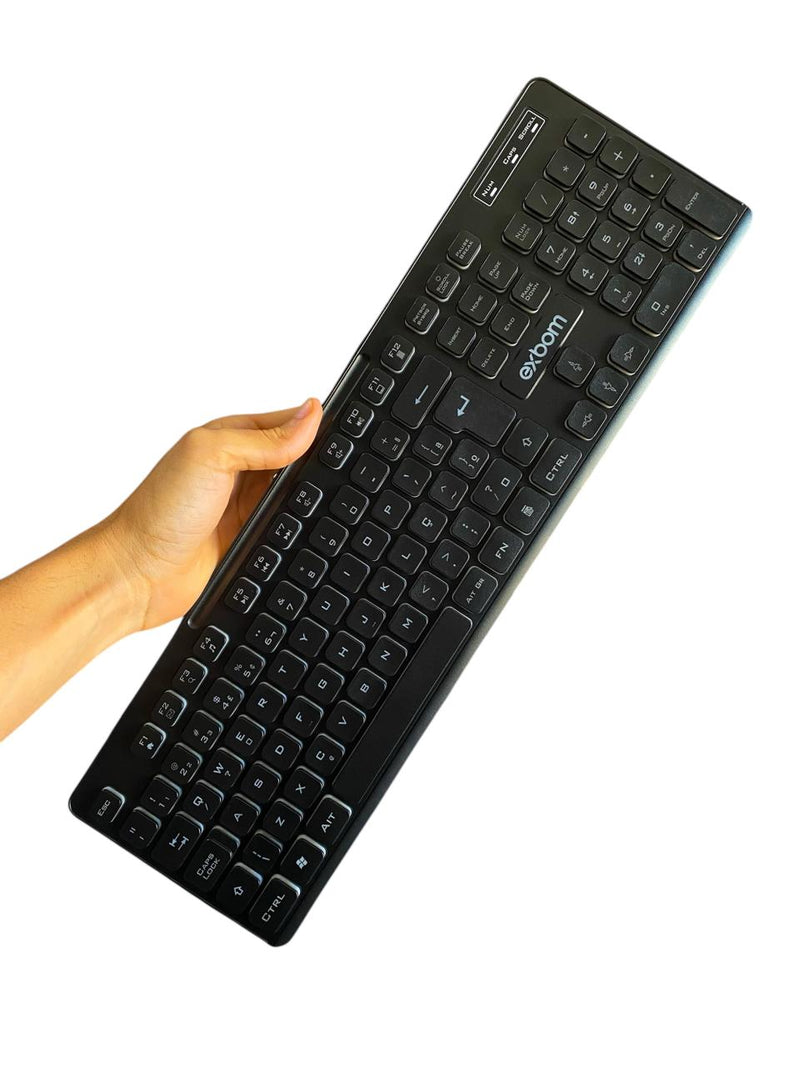 TECLADO GAMER RGB EXBOM BK-155C