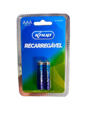 Kit 2 Pilhas Recarregáveis KNUP AAA