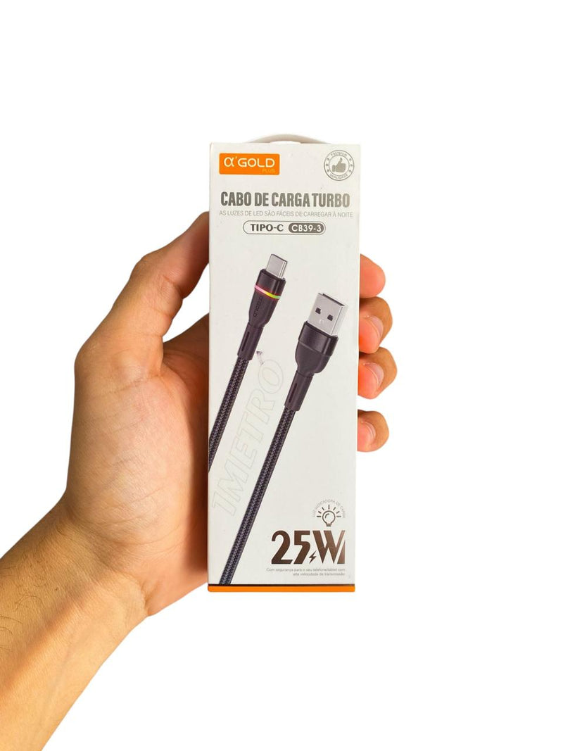 CABO DE CARGA TURBO TIPO C  GOLD 25W CB39-3