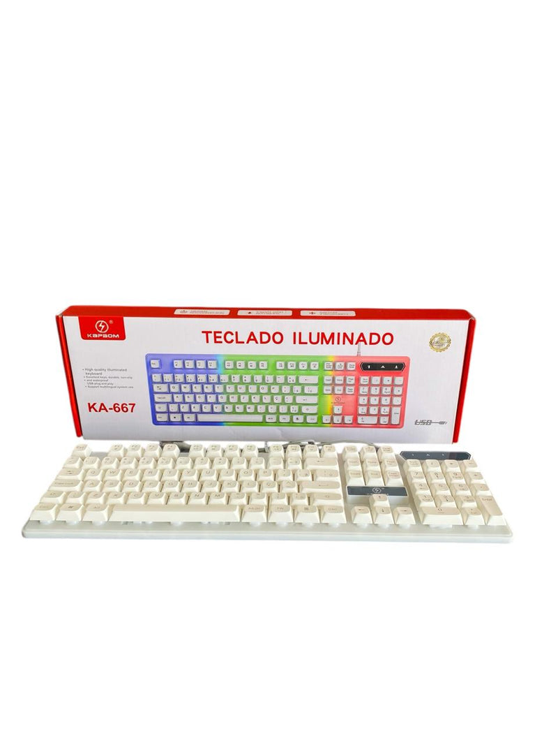 TECLADO GAMER ILUMINADO KAPBOM KA-667